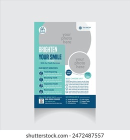 Editierbarer professioneller Präsentationsflyer für Zahnärzte