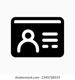Editable profile, id, user, member, student vector icon. Online learning, course, tutorial. Part of a big icon set family. Perfect for web and app interfaces, presentations, infographics, etc