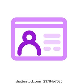 Editable profile, id, user, member, student vector icon. Online learning, course, tutorial. Part of a big icon set family. Perfect for web and app interfaces, presentations, infographics, etc