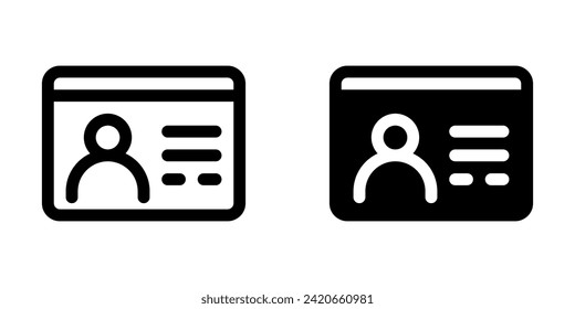 Editable profile, id, user, member, student vector icon. Online learning, course, tutorial. Part of a big icon set family. Perfect for web and app interfaces, presentations, infographics, etc