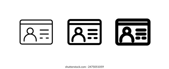 Editable profile, id, user, member, student vector icon. Online learning, course, tutorial. Part of a big icon set family. Perfect for web and app interfaces, presentations, infographics, etc