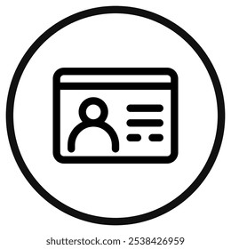 Editable profile, id, user, member, student vector icon. Online learning, course, tutorial. Part of a big icon set family. Perfect for web and app interfaces, presentations, infographics, etc