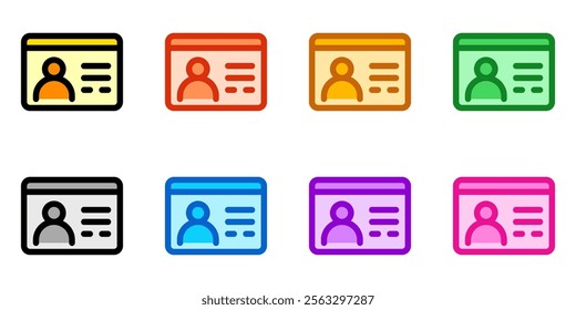 Editable profile, id, user, member, student vector icon. Online learning, course, tutorial. Part of a big icon set family. Perfect for web and app interfaces, presentations, infographics, etc