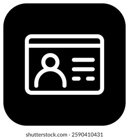 Editable profile, id, user, member, student vector icon. Online learning, course, tutorial. Part of a big icon set family. Perfect for web and app interfaces, presentations, infographics, etc