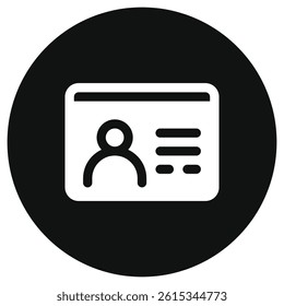 Editable profile, id, user, member, student vector icon. Online learning, course, tutorial. Part of a big icon set family. Perfect for web and app interfaces, presentations, infographics, etc