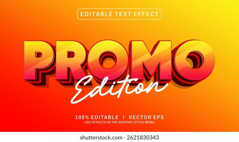 editable promo edition vector text effect with modern style design
