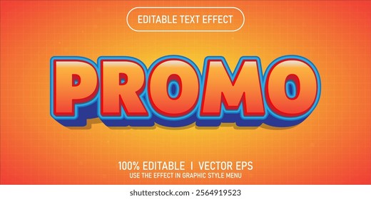 editable promo vector text effect with modern style design