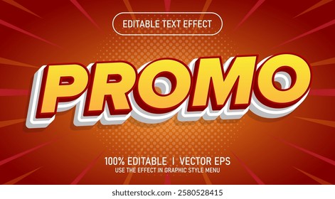 editable promo vector text effect with modern style design