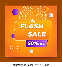 Editable promotional banner design. Modern sale banner with abstract shape. Usable for social media and banner.