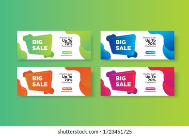 Editable promotional vector website banner ads, facebook cover, Instagram post, social cover design