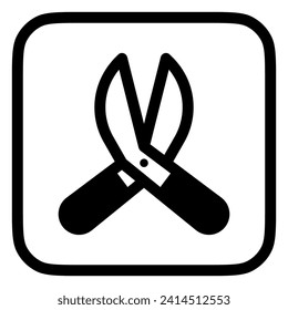 Editable pruner vector icon. Gardening, landscaping, horticulture. Part of a big icon set family. Perfect for web and app interfaces, presentations, infographics, etc