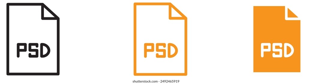 Editable PSD File Format Icon for Design and Graphic Arts Graphics Ideal for Representing PSD Files and Editable Design Formats