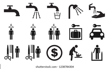 editable public sign vector concept, glyph style, modern design, black flat color