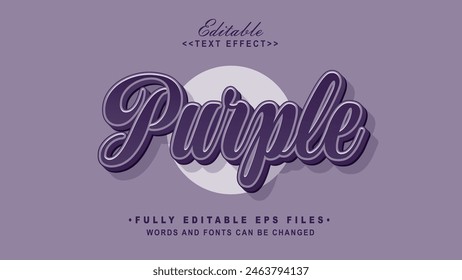 editable purple text effect.typhography logo