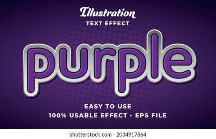 editable purple vector text effect with modern style