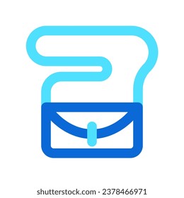 Icono de vector de bolsa modificable. Ropa, moda, vestimenta. Parte de una familia de iconos grandes. Perfecto para interfaces web y de aplicaciones, presentaciones, infografías, etc