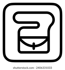 Editable purse vector icon. Clothing, fashion, apparel. Part of a big icon set family. Perfect for web and app interfaces, presentations, infographics, etc