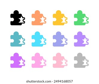 Editable puzzle game, puzzle pieces vector icon. Video game, game elements. Part of a big icon set family. Perfect for web and app interfaces, presentations, infographics, etc