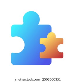 Editable puzzle game, puzzle pieces vector icon. Video game, game elements. Part of a big icon set family. Perfect for web and app interfaces, presentations, infographics, etc