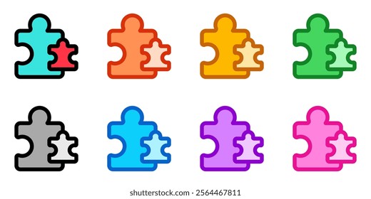 Editable puzzle game, puzzle pieces vector icon. Video game, game elements. Part of a big icon set family. Perfect for web and app interfaces, presentations, infographics, etc