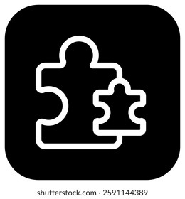 Editable puzzle game, puzzle pieces vector icon. Video game, game elements. Part of a big icon set family. Perfect for web and app interfaces, presentations, infographics, etc
