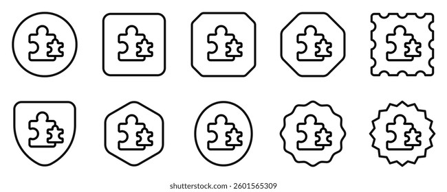 Editable puzzle game, puzzle pieces vector icon. Video game, game elements. Part of a big icon set family. Perfect for web and app interfaces, presentations, infographics, etc