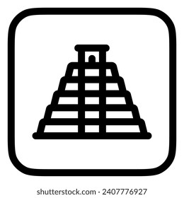 Editable pyramid, shrine, temple vector icon. Landmark, monument, mayan, building, architecture. Part of a big icon set family. Perfect for web and app interfaces, presentations, infographics, etc