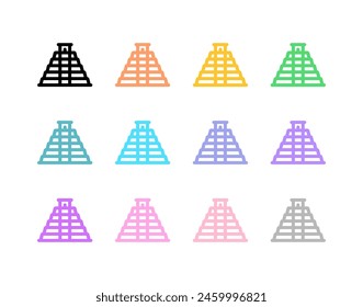 Pirámide editable, santuario, icono del Vector del templo. Lugar famoso, monumento, maya, edificio, arquitectura. Parte de una gran familia de iconos. Perfecto para interfaces de Web y App, presentaciones, infografías, etc