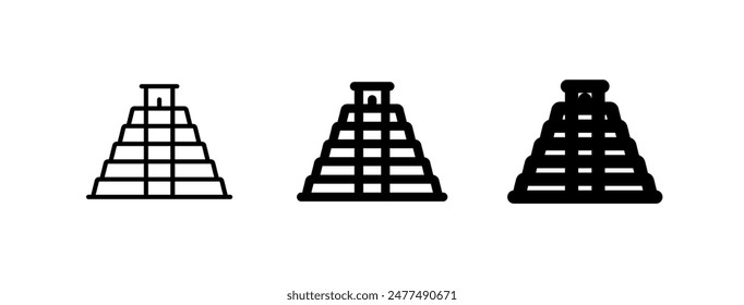 Editable pyramid, shrine, temple vector icon. Landmark, monument, mayan, building, architecture. Part of a big icon set family. Perfect for web and app interfaces, presentations, infographics, etc