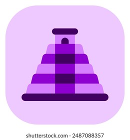 Editable pyramid, shrine, temple vector icon. Landmark, monument, mayan, building, architecture. Part of a big icon set family. Perfect for web and app interfaces, presentations, infographics, etc