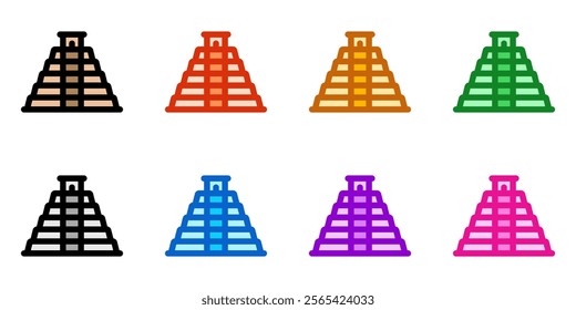 Editable pyramid, shrine, temple vector icon. Landmark, monument, mayan, building, architecture. Part of a big icon set family. Perfect for web and app interfaces, presentations, infographics, etc