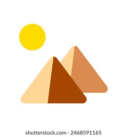 Icono de Vector piramidal editable. Lugar famoso, monumento, edificio, medio oriente, egipto, arquitectura. Parte de una gran familia de iconos. Perfecto para interfaces de Web y App, presentaciones, infografías, etc