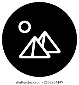 Editable pyramid vector icon. Landmark, monument, building, middle east, egypt, architecture. Part of a big icon set family. Perfect for web and app interfaces, presentations, infographics, etc