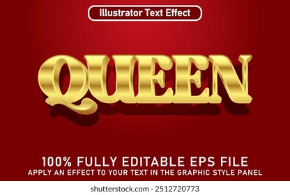 EDITABLE QUEEN TEXT EFFECT EPS FILE