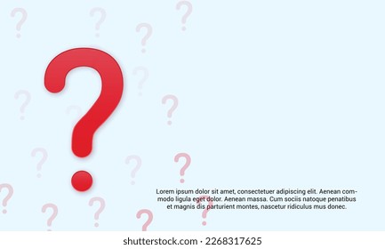 Editable question mark banner temptate