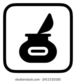 Icono modificable del vector del bote de tinta. Parte de una familia de iconos grandes. Perfecto para interfaces web y de aplicaciones, presentaciones, infografías, etc