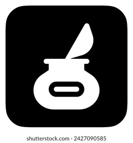 Editable quill, ink pot vector icon. Part of a big icon set family. Perfect for web and app interfaces, presentations, infographics, etc