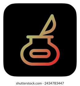 Editable quill, ink pot vector icon. Part of a big icon set family. Perfect for web and app interfaces, presentations, infographics, etc