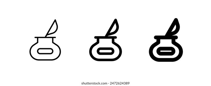 Icono de Vector de olla de tinta editable. Parte de una gran familia de iconos. Perfecto para interfaces de Web y App, presentaciones, infografías, etc