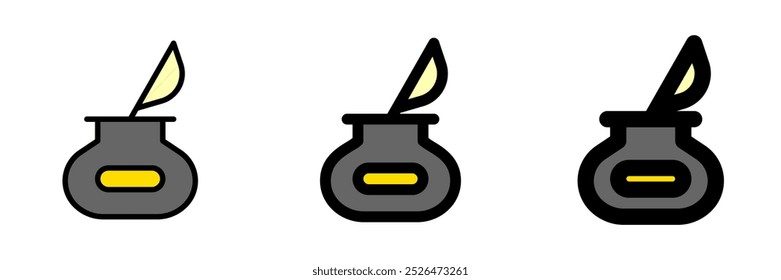 Editable quill, ink pot vector icon. Part of a big icon set family. Perfect for web and app interfaces, presentations, infographics, etc