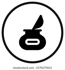 Editable quill, ink pot vector icon. Part of a big icon set family. Perfect for web and app interfaces, presentations, infographics, etc