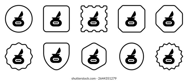 Editable quill, ink pot vector icon. Part of a big icon set family. Perfect for web and app interfaces, presentations, infographics, etc