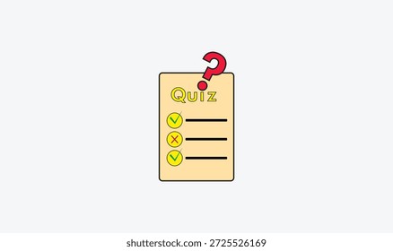 Editable quiz icon vector design for use.
