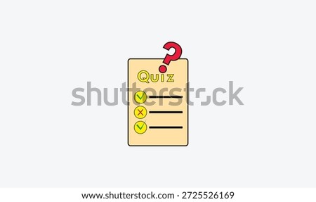Editable quiz icon vector design for use.