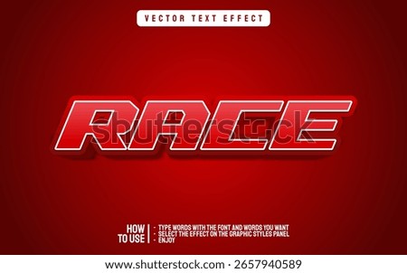 Editable Race 3D Text Effect