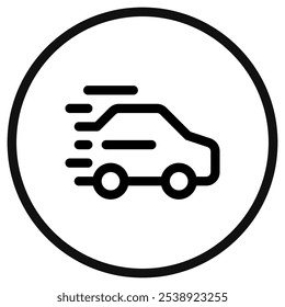 Juego de carreras editable, icono de Vector de coche de carreras. Video Juego, Elementos de juego. Parte de una gran familia de iconos. Perfecto para interfaces de Web y App, presentaciones, infografías, etc