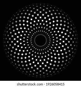 Editable radial dot pattern vector