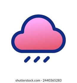 Bearbeitbares Regen-, Nieselregenvektorsymbol. Teil einer großen Icon-Set-Familie. Perfekt für Web- und App-Schnittstellen, Präsentationen, Infografiken usw