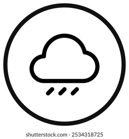 Chuva editável, ícone de vetor de garoa. Parte de uma grande família de conjuntos de ícones. Perfeito para interfaces web e app, apresentações, infográficos, etc