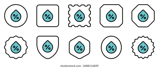 Icono de Vector de precipitación de lluvia editable. Parte de una gran familia de iconos. Perfecto para interfaces de Web y App, presentaciones, infografías, etc